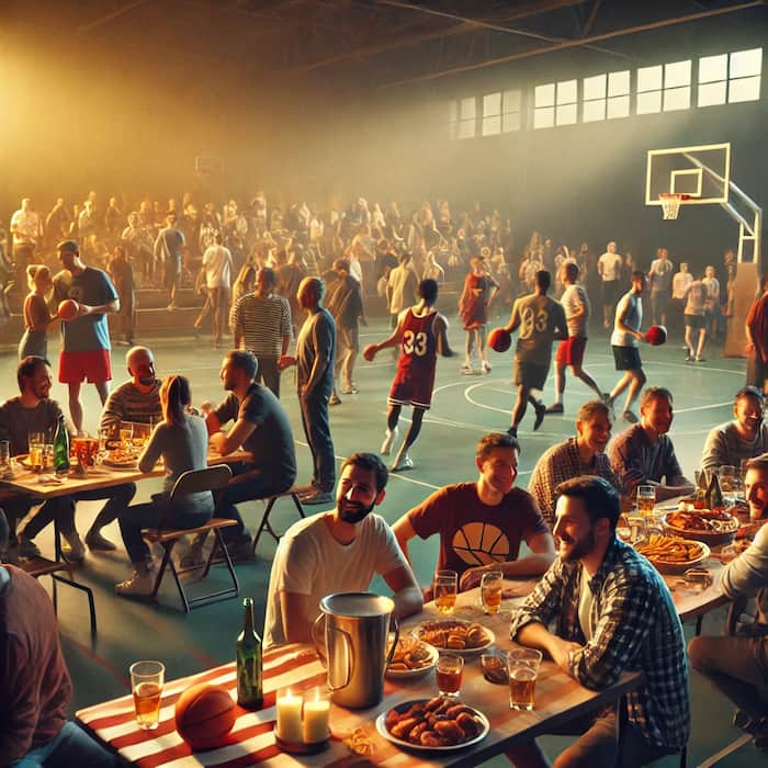 Adhérents et familles réunis pour une soirée conviviale